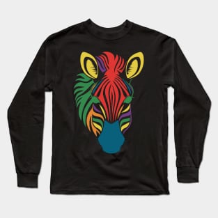 Color Zebra Long Sleeve T-Shirt